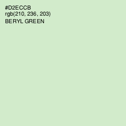 #D2ECCB - Beryl Green Color Image